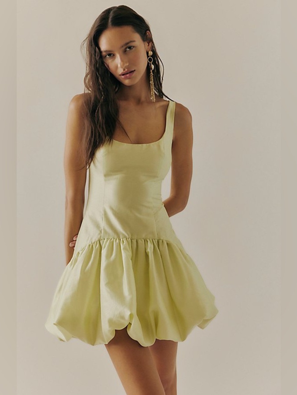 Hutch The Ridge Mini Dress Fresh Lime Size 6 Yellow